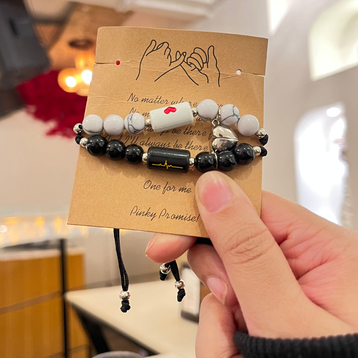 Heartbeat connection bracelet