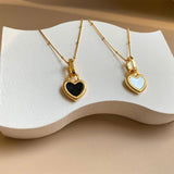 Reversible Heart Lock Necklace