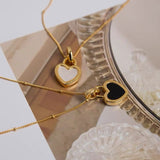 Reversible Heart Lock Necklace