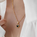 Reversible Heart Lock Necklace