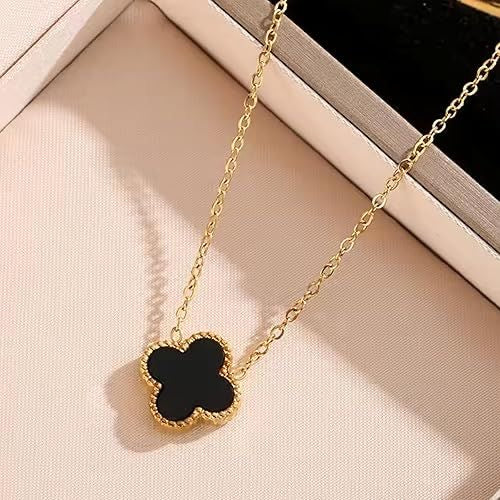 Reversible 4 leaf clover necklace