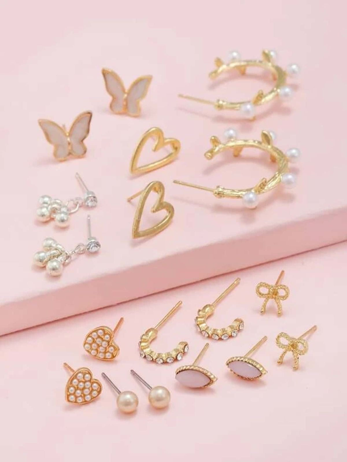 Minimal Everyday Earring Set (9 Pairs)