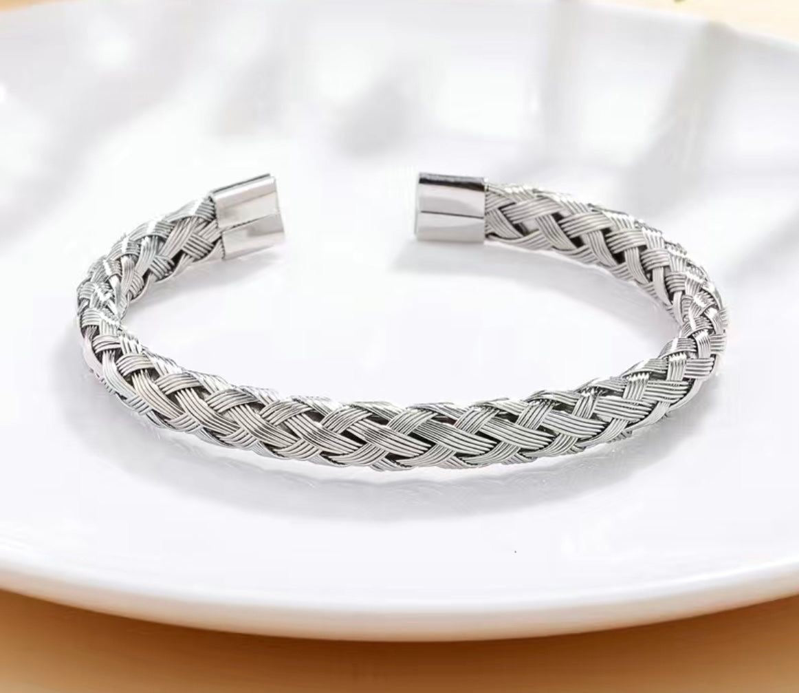 Braided cuff bracelets